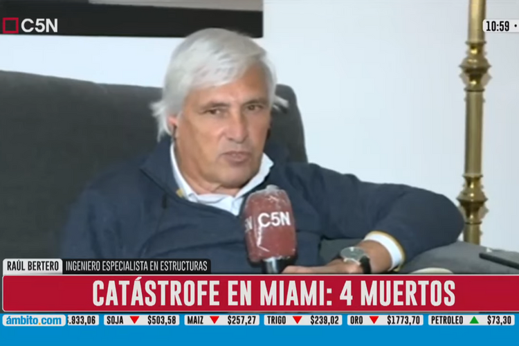 Tomaría meses determinar las causas del derrumbe en Miami, según ingeniero